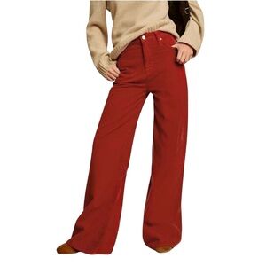 Reformation size 27 Eden wide leg corduroy  sun-dried tomato 🍅